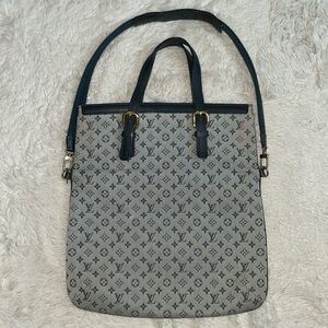 Authentic Louis Vuitton denim tote bag preowned.